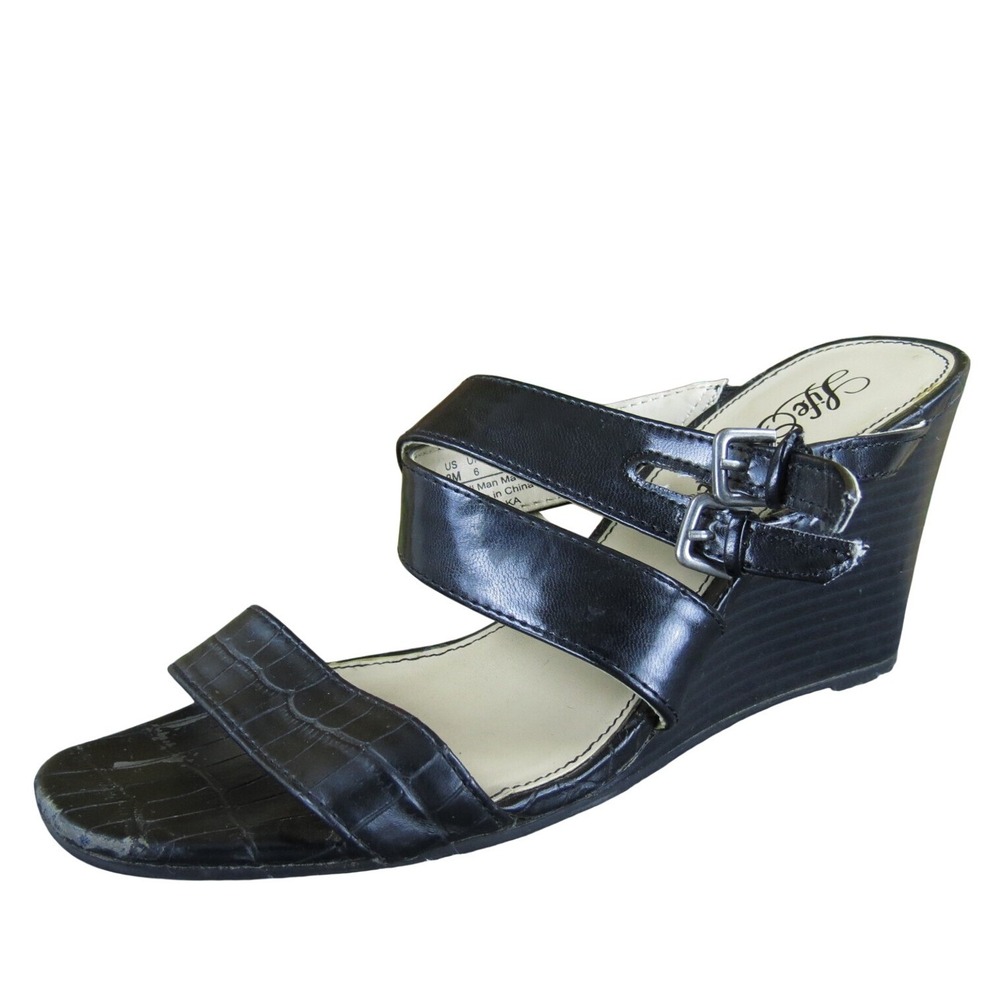 LifeStride Women's Chaka‎ Slide Black Synthetic Sz 8 Medium  Used 2025